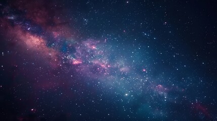 Obraz premium Beautiful Cosmic Nebula in the Starry Sky - Generative AI