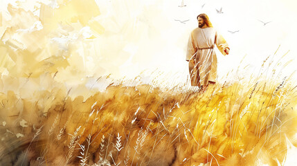 The Lord of the harvest Watercolor
