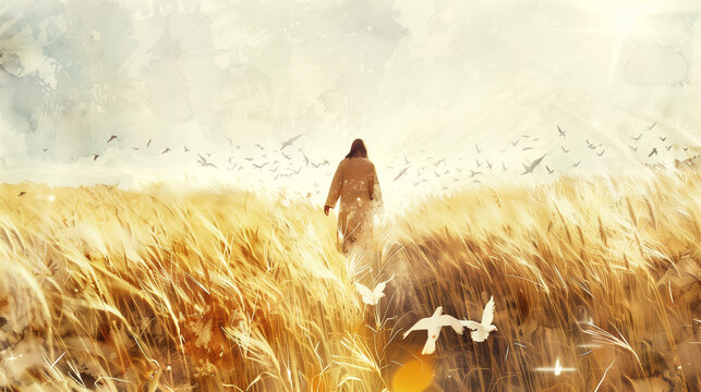 The Lord of the harvest Watercolor