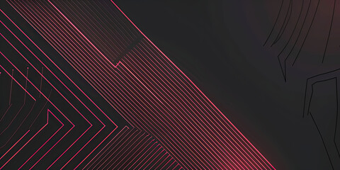 Fractal sharp lines, illustration graphic resources wide background banner colorful cool design, hard edges, generated ai	