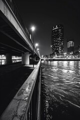 Fototapeta premium People at glass wall