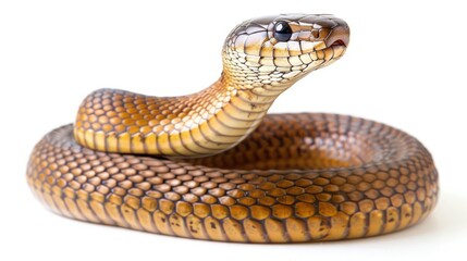 Obraz premium Coastal Taipan clearly photo on white background 