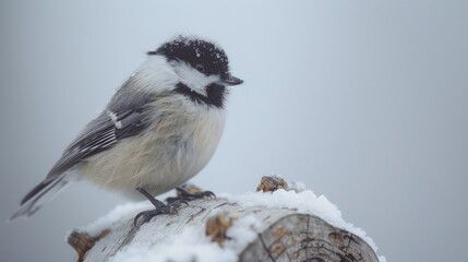 Obraz premium A small bird called a chickadee