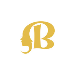 Obraz premium Letter B Beauty Salon Logo icon vector template