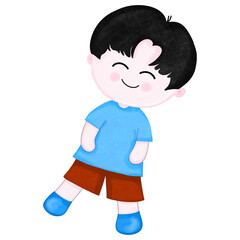 Cute cartoon children in various poses and personalities