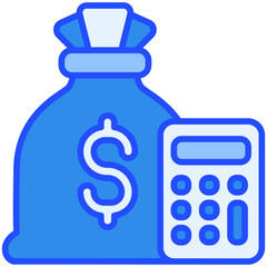 budget Blue Color Icon