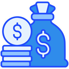 Income Blue Color Icon