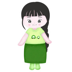 Cute cartoon children in various poses and personalities