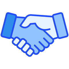 Handshake Blue Color Icon