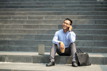 Morning routine: talking on the phone, contacting and coordinating Meeting via laptop Outside the...
