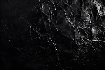 Abstract Black Crumpled Texture Background