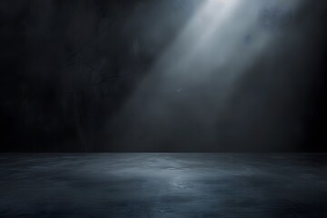Dark Concrete Background With Light Beam