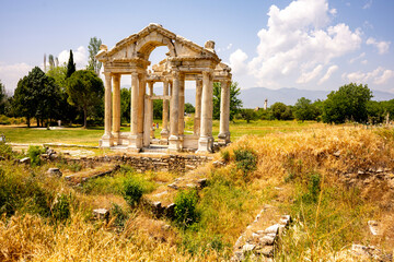 Fototapeta premium The Aphrodite of Aphrodisias (Afrodisias) combined aspects of a local Anatolian, archaic fertility goddess with those of the Hellenic Aphrodite, goddess of love and beauty. Geyre, Karacasu Aydin 