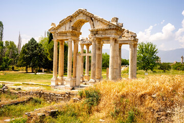 Fototapeta premium The Aphrodite of Aphrodisias (Afrodisias) combined aspects of a local Anatolian, archaic fertility goddess with those of the Hellenic Aphrodite, goddess of love and beauty. Geyre, Karacasu Aydin 