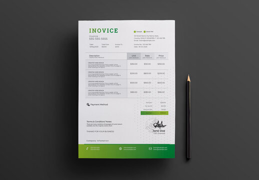 Health Relax & Spa Invoice