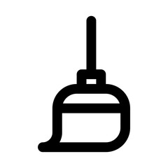brush broom for clean up line ui icon