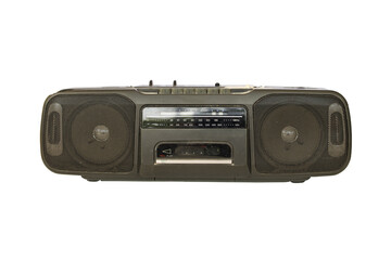 Fototapeta premium older audio cassette tape old generation arrangement flat lay style 