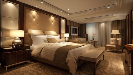 luxury hotel bedroom