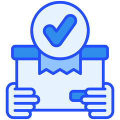 received Blue Color Icon