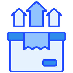 this side up sign Blue Color Icon