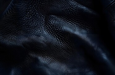 Fototapeta premium Dark Black Leather Texture Background