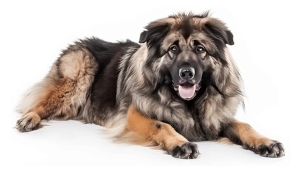 Caucasian Shepherd clearly photo on white background ,