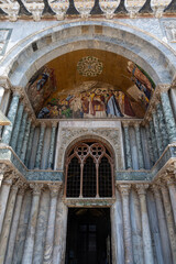 Details from exterior of San Marco basilica in Venice