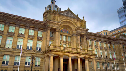 Naklejka premium Birmingham City Council and Birmingham Museum and art gallery At Victoria Square - travel photography in United Kingdom