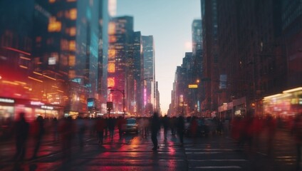 Fototapeta premium Urban Infrastructure Merges with Data Streams in a Vibrant Double Exposure.