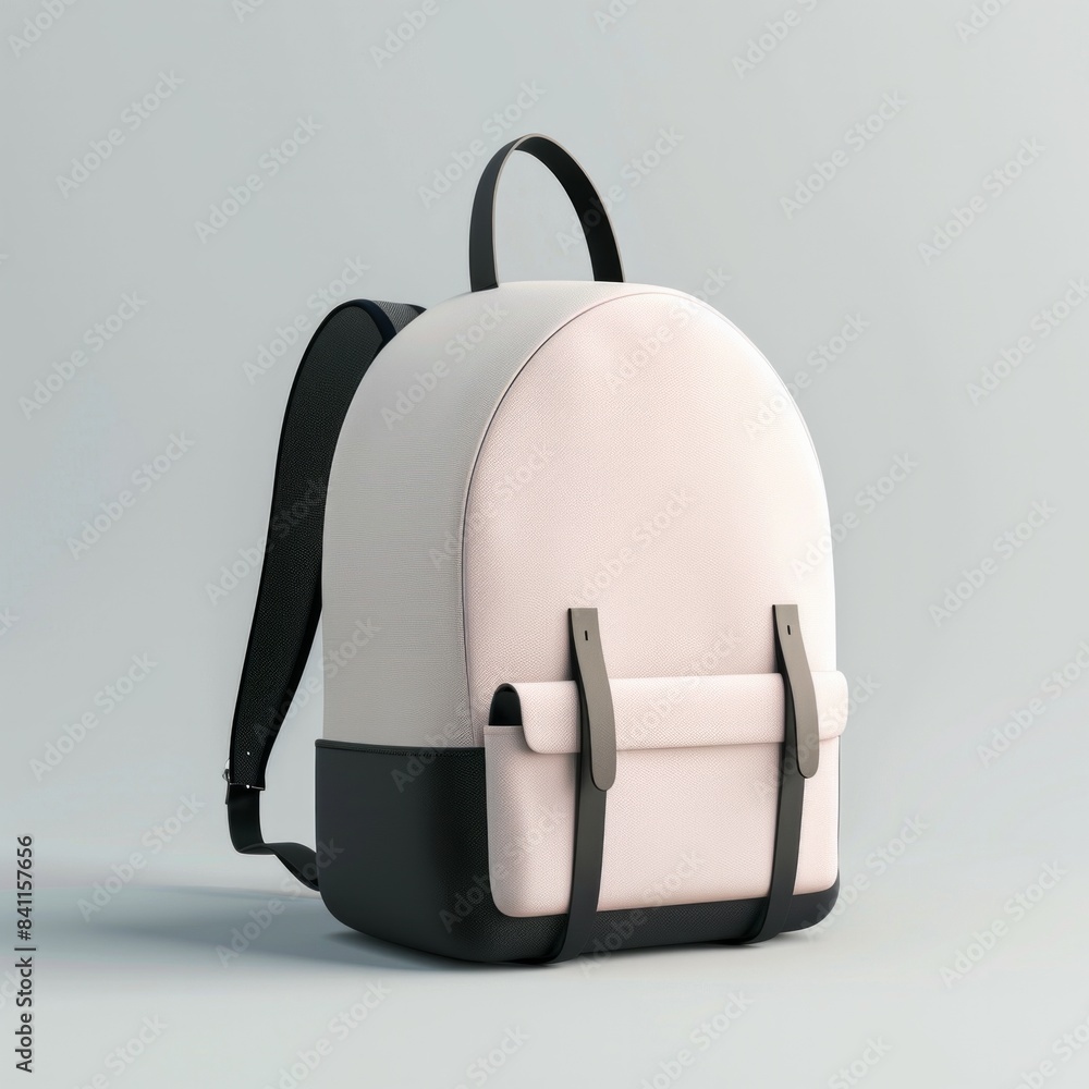 Poster minimalist backpack create a 3d icon of a sleek and minimalistic backpack with clean lines and a mon