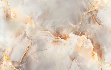 Cream Marble Texture with Golden Veins