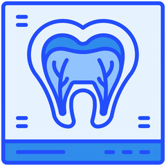 orthopantomogram Blue Color Icon