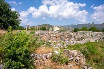 Fototapeta premium The Aphrodite of Aphrodisias ( Afrodisias Stadium ) combined aspects of a local Anatolian, archaic fertility goddess with those of the Hellenic Aphrodite, goddess of love and beauty. Karacasu Aydin
