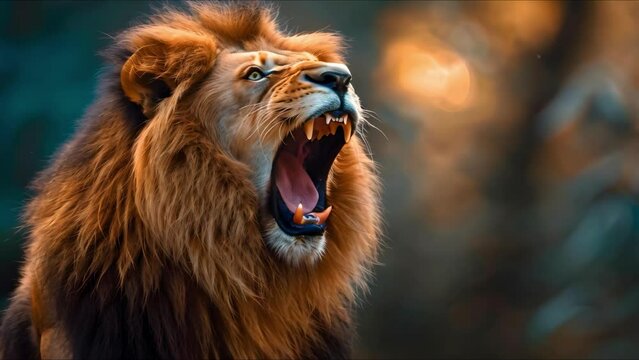 Powerful lion roaring symbolizes arrival of season with wild discount sales. Concept Seasonal Sales, Lion Roar, Wild Discounts