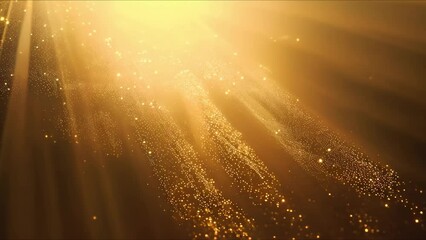 Golden luxury background with light rays and bokeh for award ceremony design. Concept Award Ceremony, Luxury Background, Light Rays, Bokeh, Golden Theme