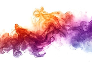 gradient color smoke abstract on white background