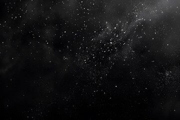 Fototapeta premium Minimalist Black Background With White Dust Particles