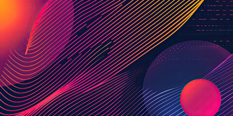 Fractal sharp lines illustration graphic resources wide background banner colorful cool design, generated ai	
