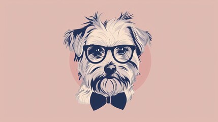 Elegant canine grooming emblem, combining fashion and attention for your furry companions.