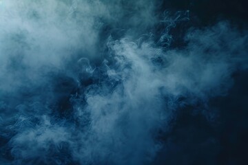 Abstract Dark Blue Foggy Background
