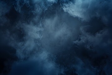 Fototapeta premium Dark Blue Foggy Night Sky Background