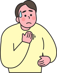 Man with shock action