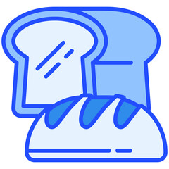 Bread Blue Color icon