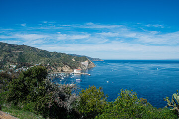 view of the sea and mountains, Catalina Island 
