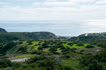 view of the ocean from the hill