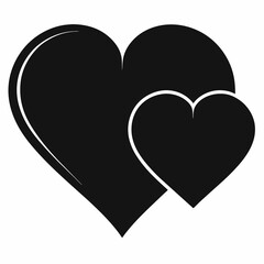 Heart sign is solid black color