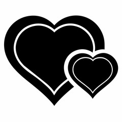 Heart sign is solid black color