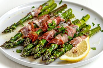 Tender Asparagus and Prosciutto Dish with Beurre Blanc
