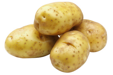Four large potatoes are piled on top of each other
