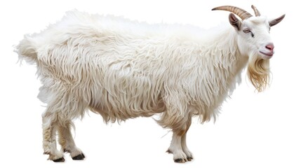 Obraz premium Cashmere Goat clearly photo on white background , 